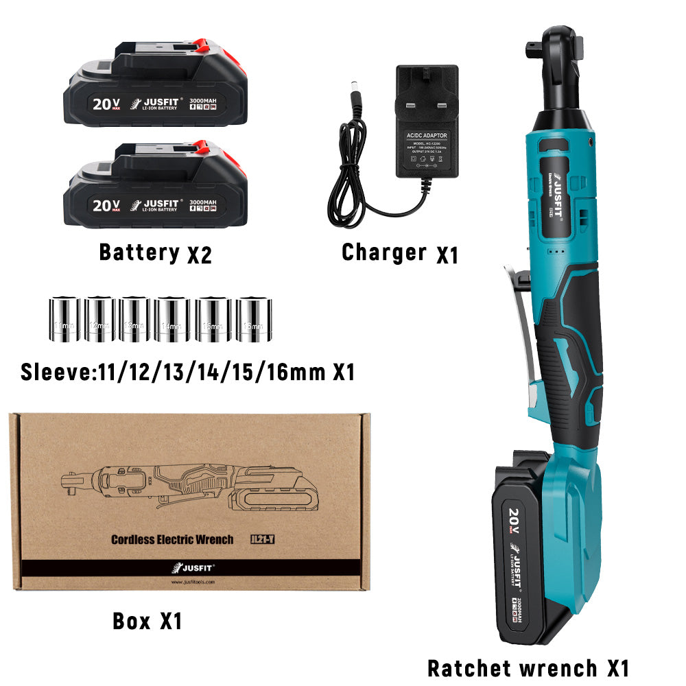 JUSFIT'S Upgraded 3/8'' Cordless  Angle Wrench